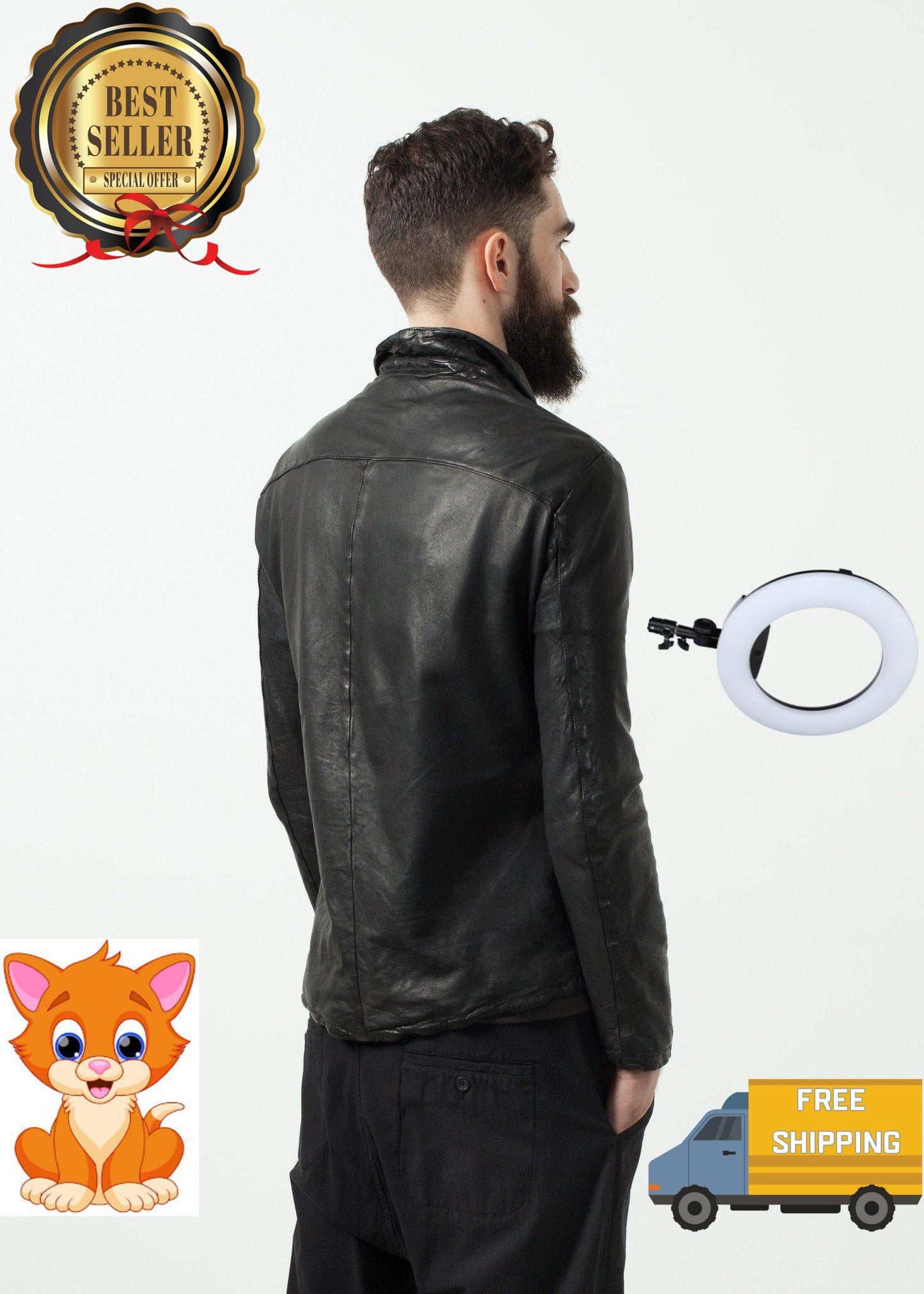 Distressed Motorcycle Jacket
