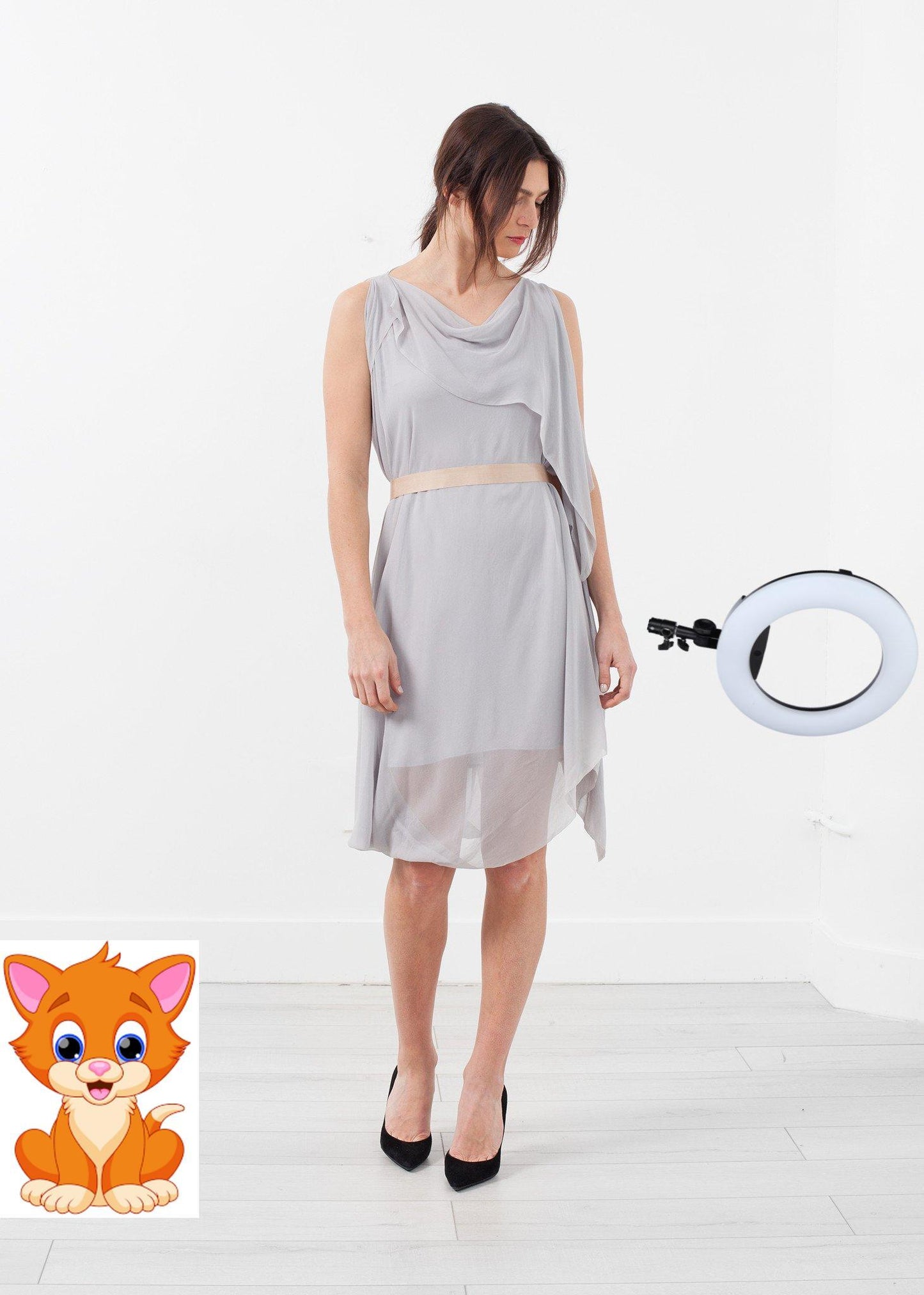 Chiffon Draped Dress