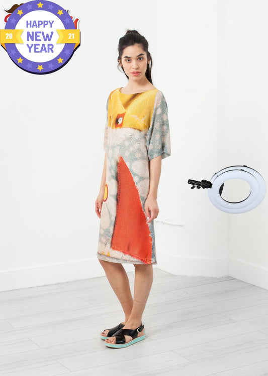 3/4 Sleeve Kimono Dress