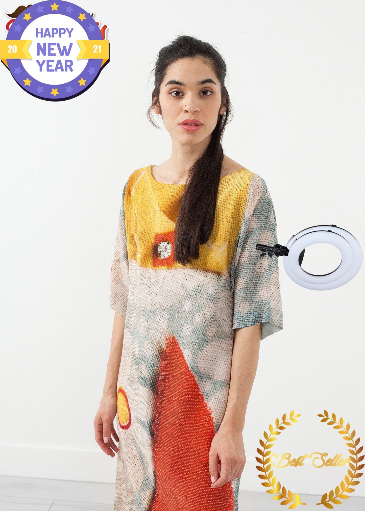 3/4 Sleeve Kimono Dress