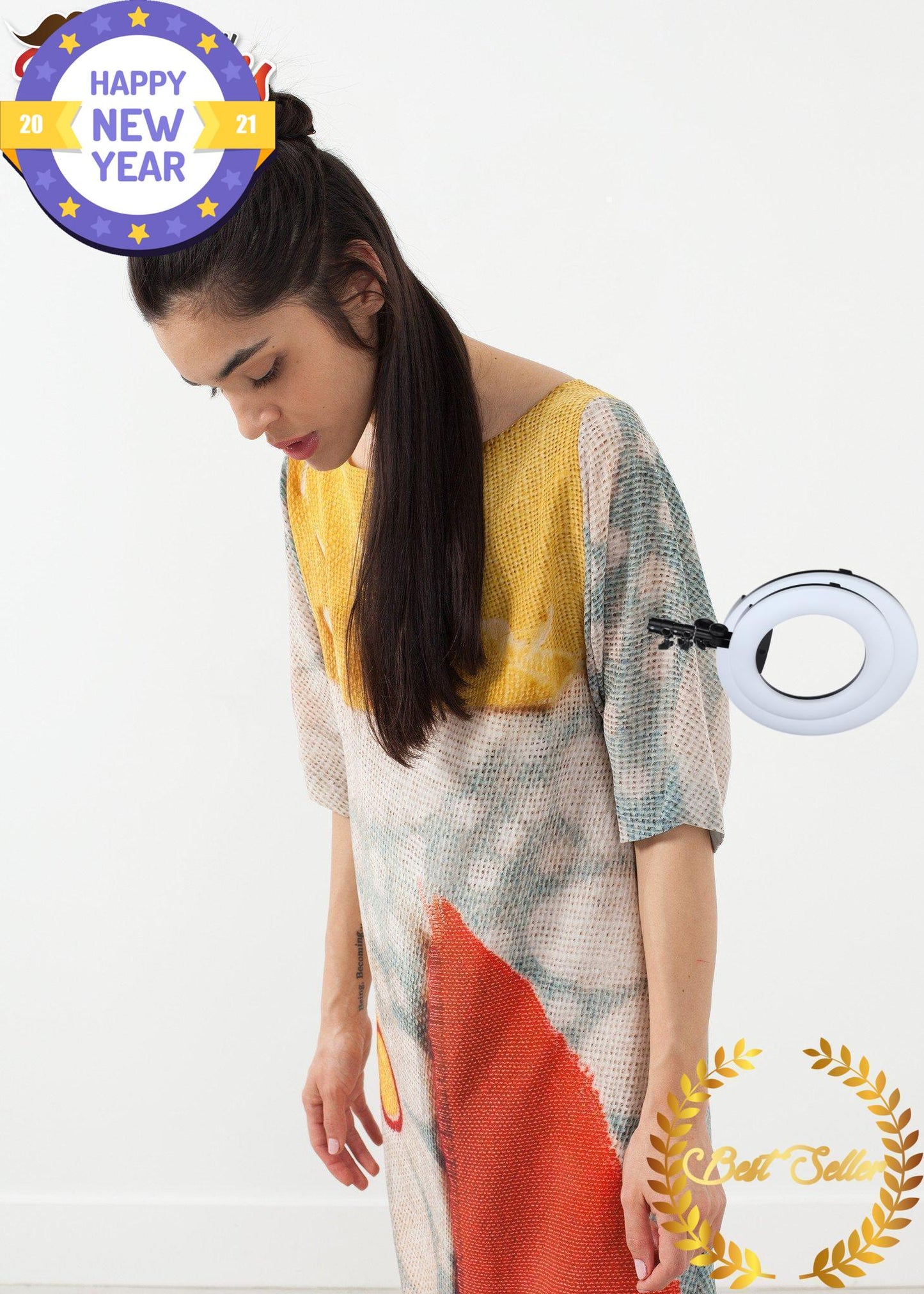3/4 Sleeve Kimono Dress