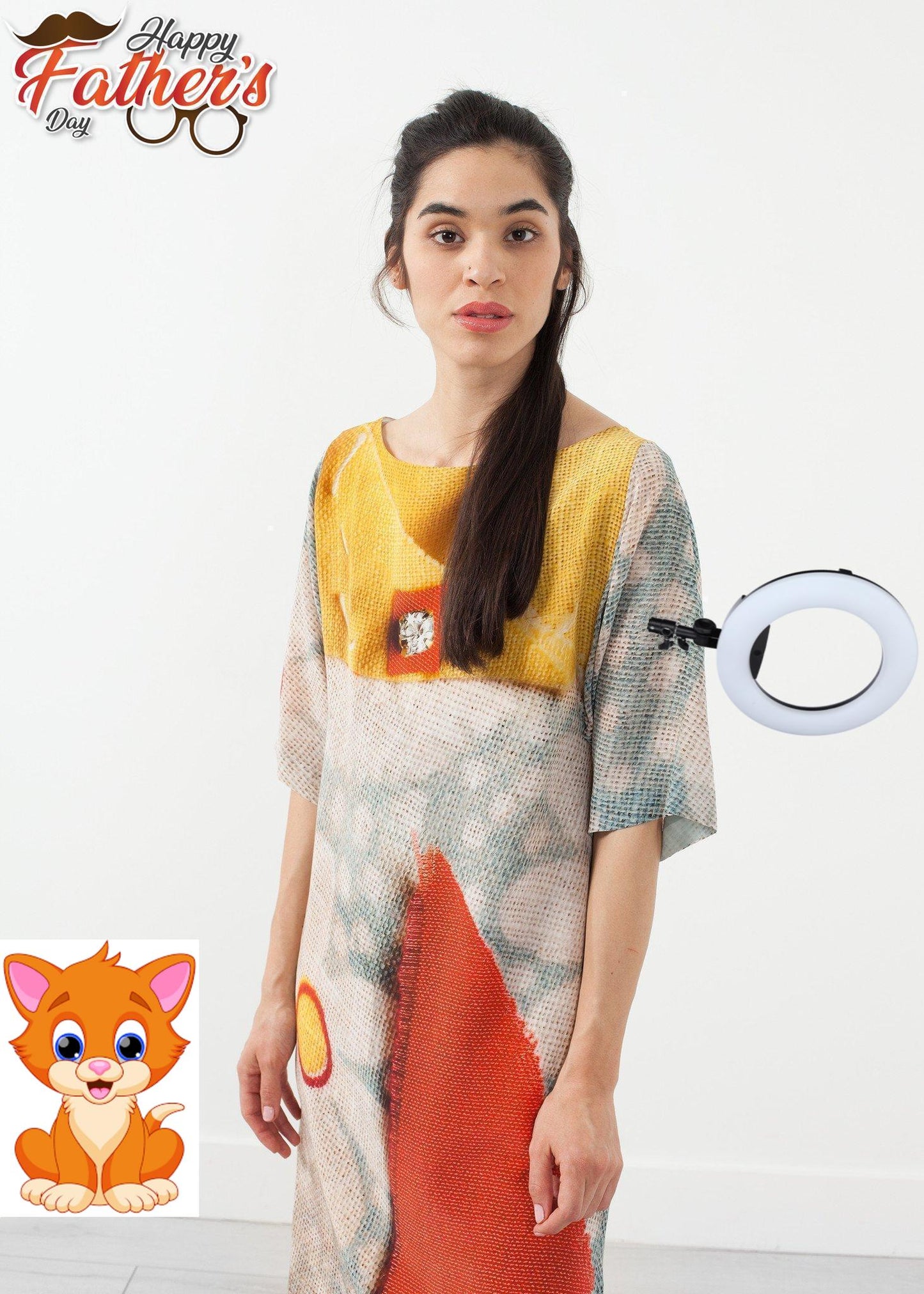 3/4 Sleeve Kimono Dress