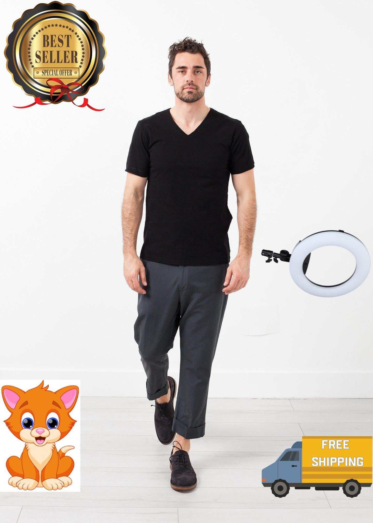 Flat Front Cuffed Trouser