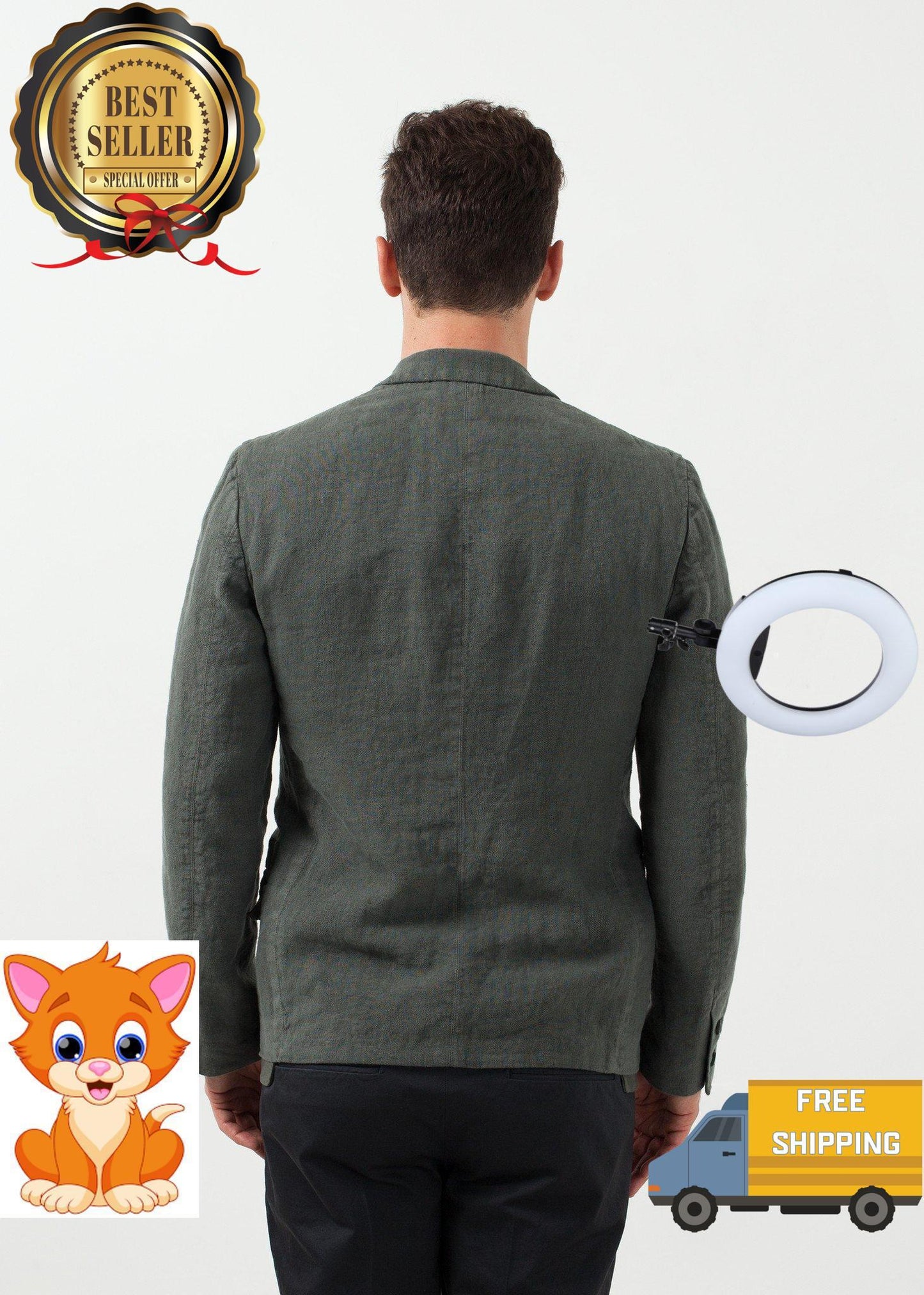 Five Button Cotton Blazer