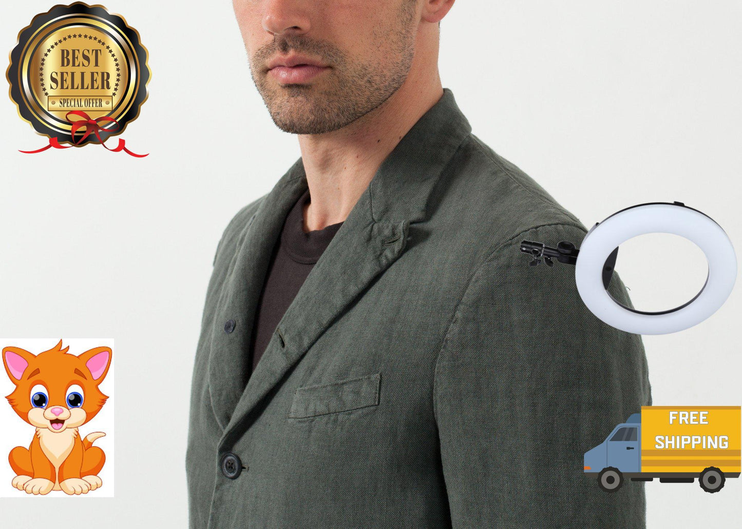 Five Button Cotton Blazer