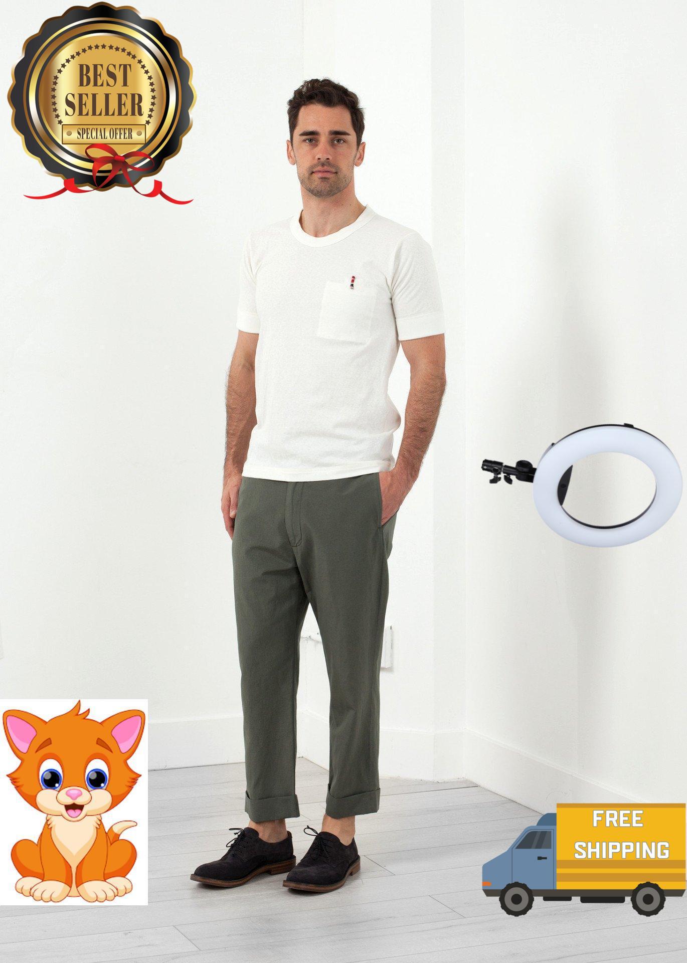 Flat Front Cuffed Trouser