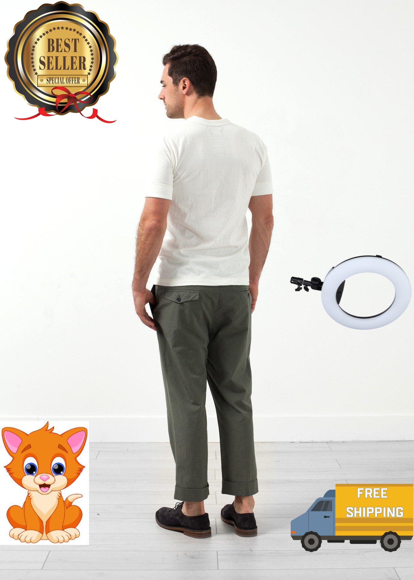 Flat Front Cuffed Trouser