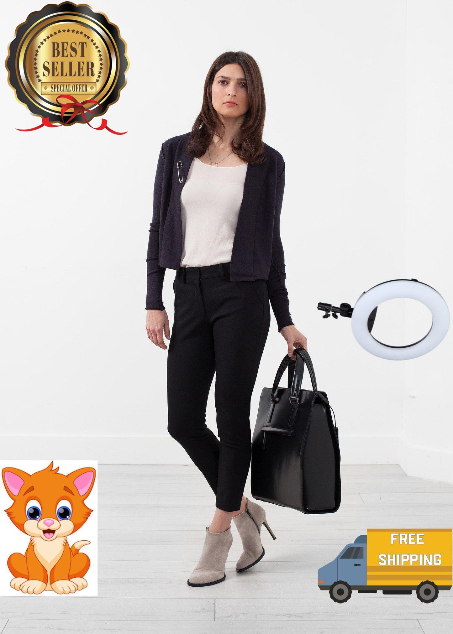 Cropped Shawl Cardigan