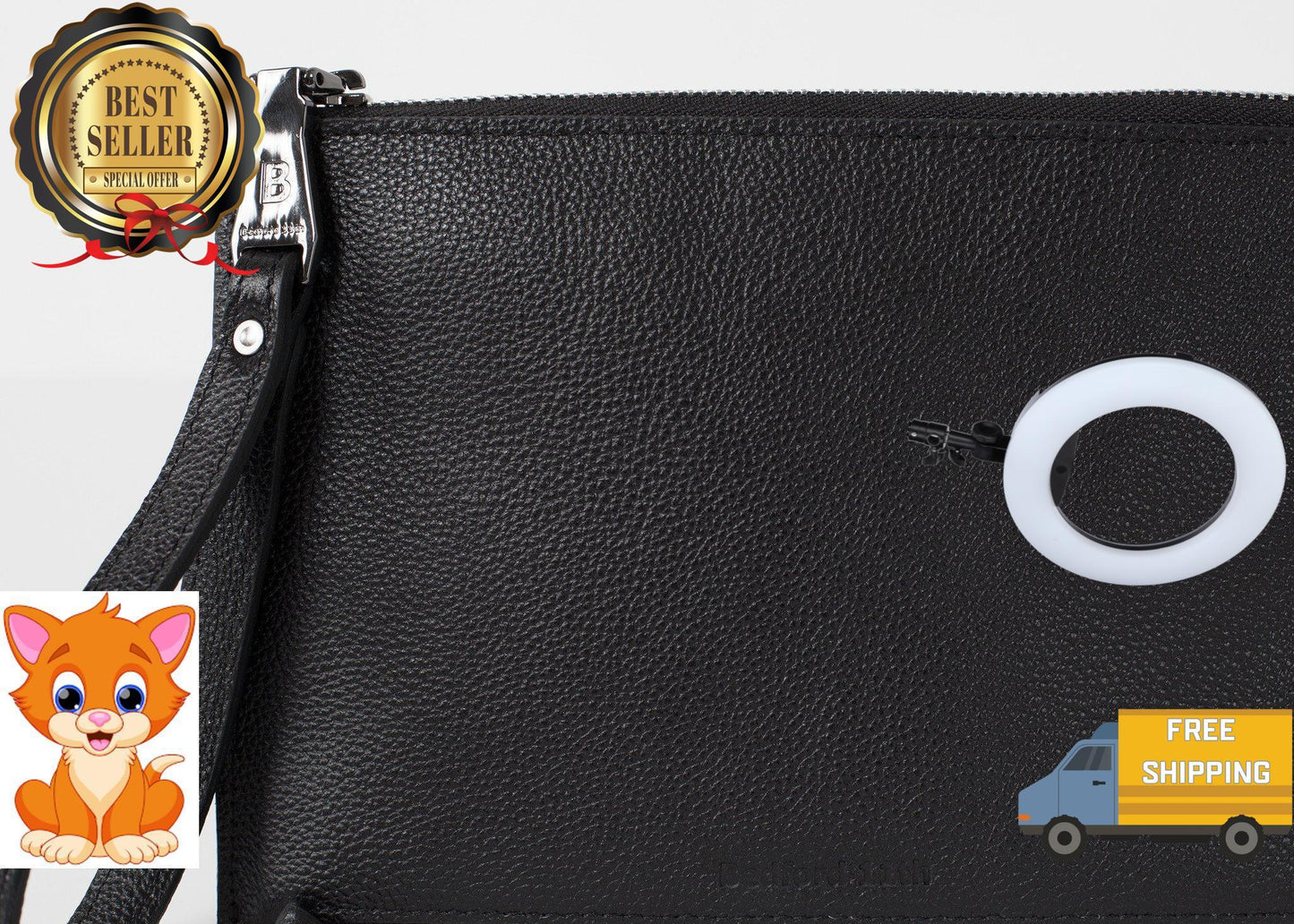 Double Zip Clutch
