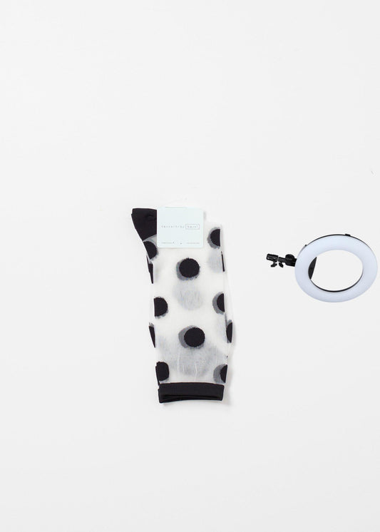 Large Polka Dot Sheer Crew