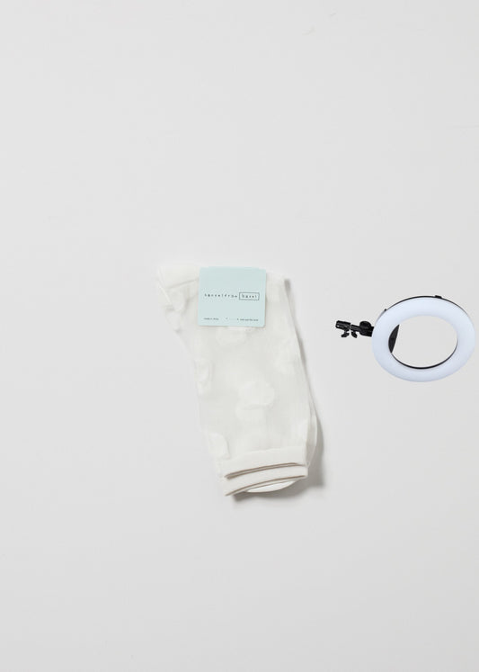 Large Polka Dot Sheer Crew