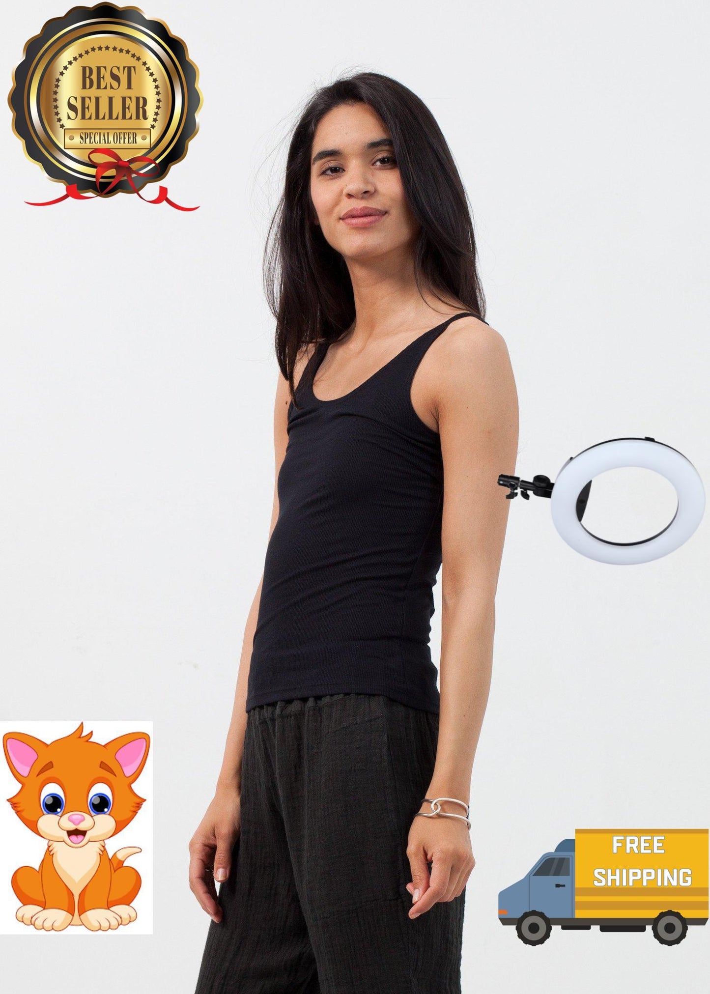 Feather Ribbed Tank