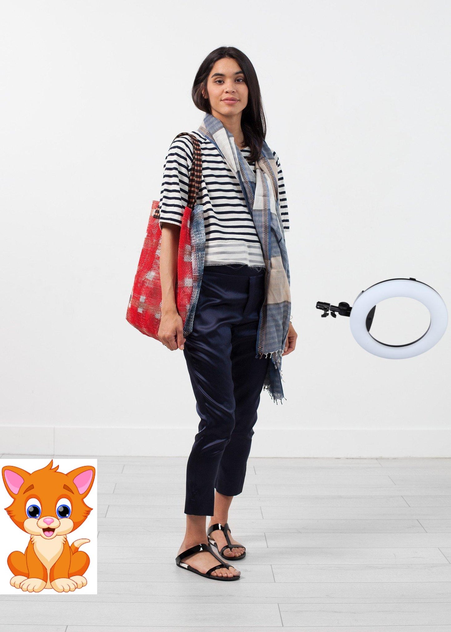 Sleeve Top in Navy Stripe