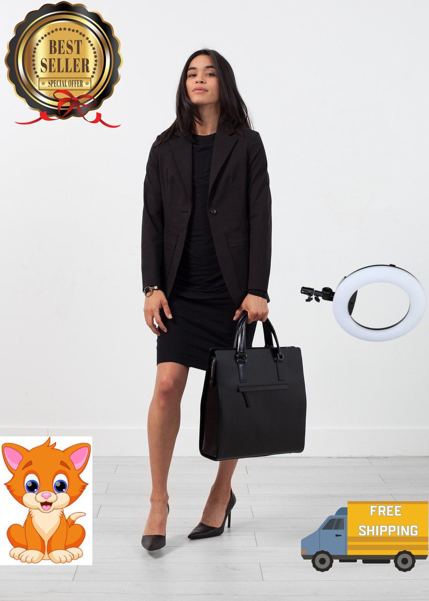Double Pocket Blazer in Black