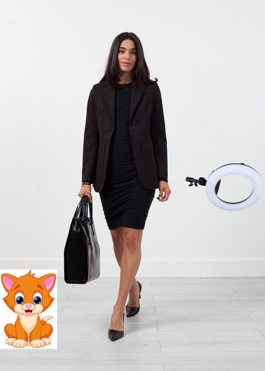 Double Pocket Blazer in Black