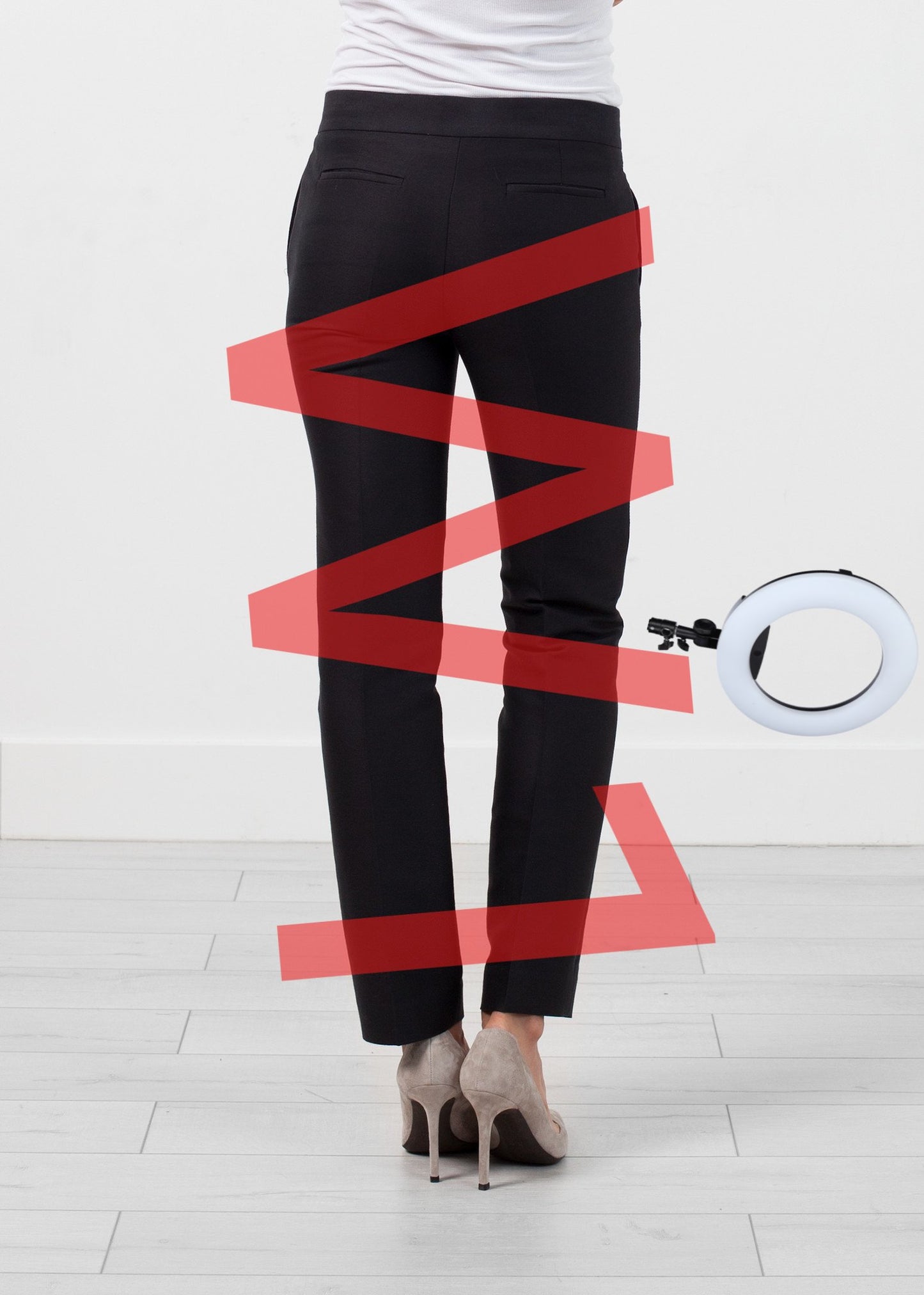 Straight Seam Trouser in Black