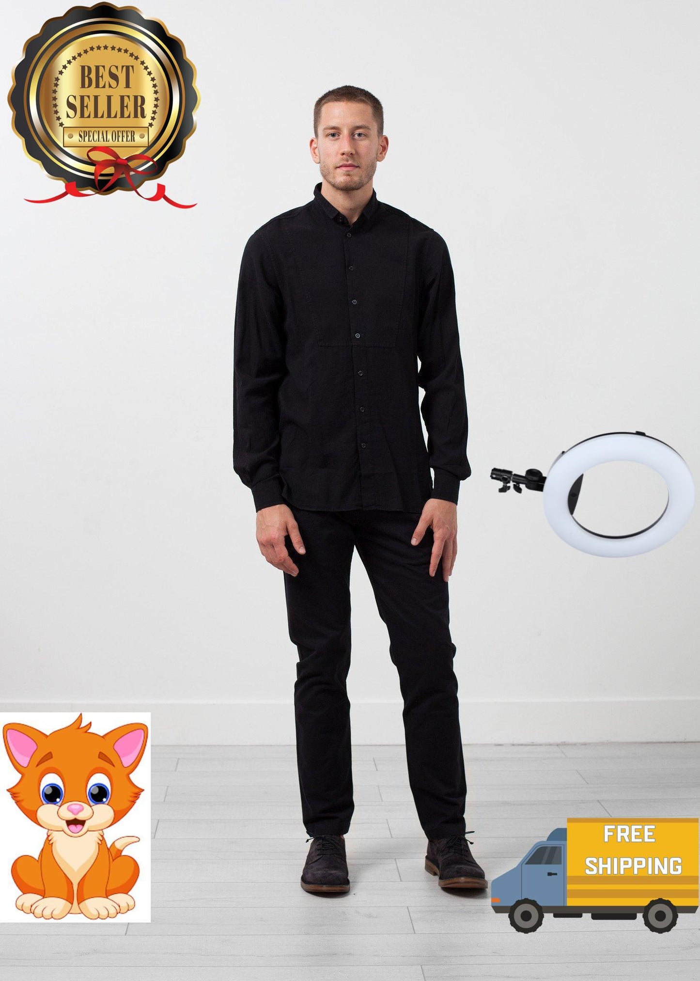 Casual Tuxedo Shirt