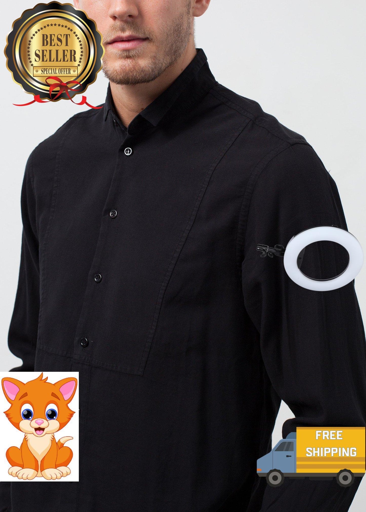 Casual Tuxedo Shirt