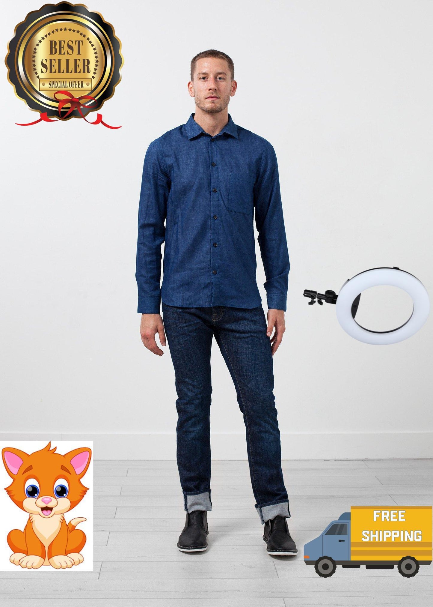 Casual Indigo Shirt