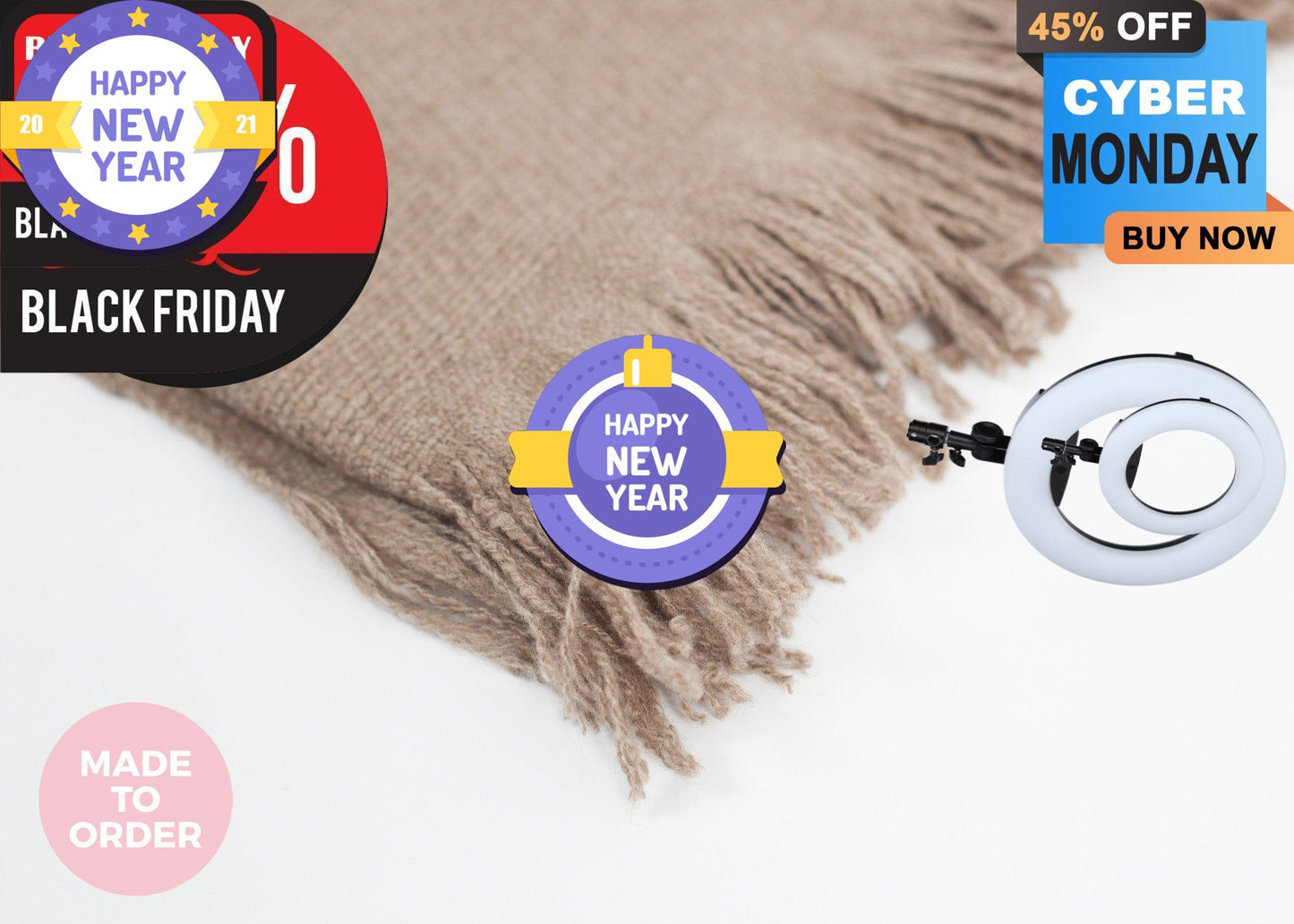 Cashmere Tassel Blanket in Brown