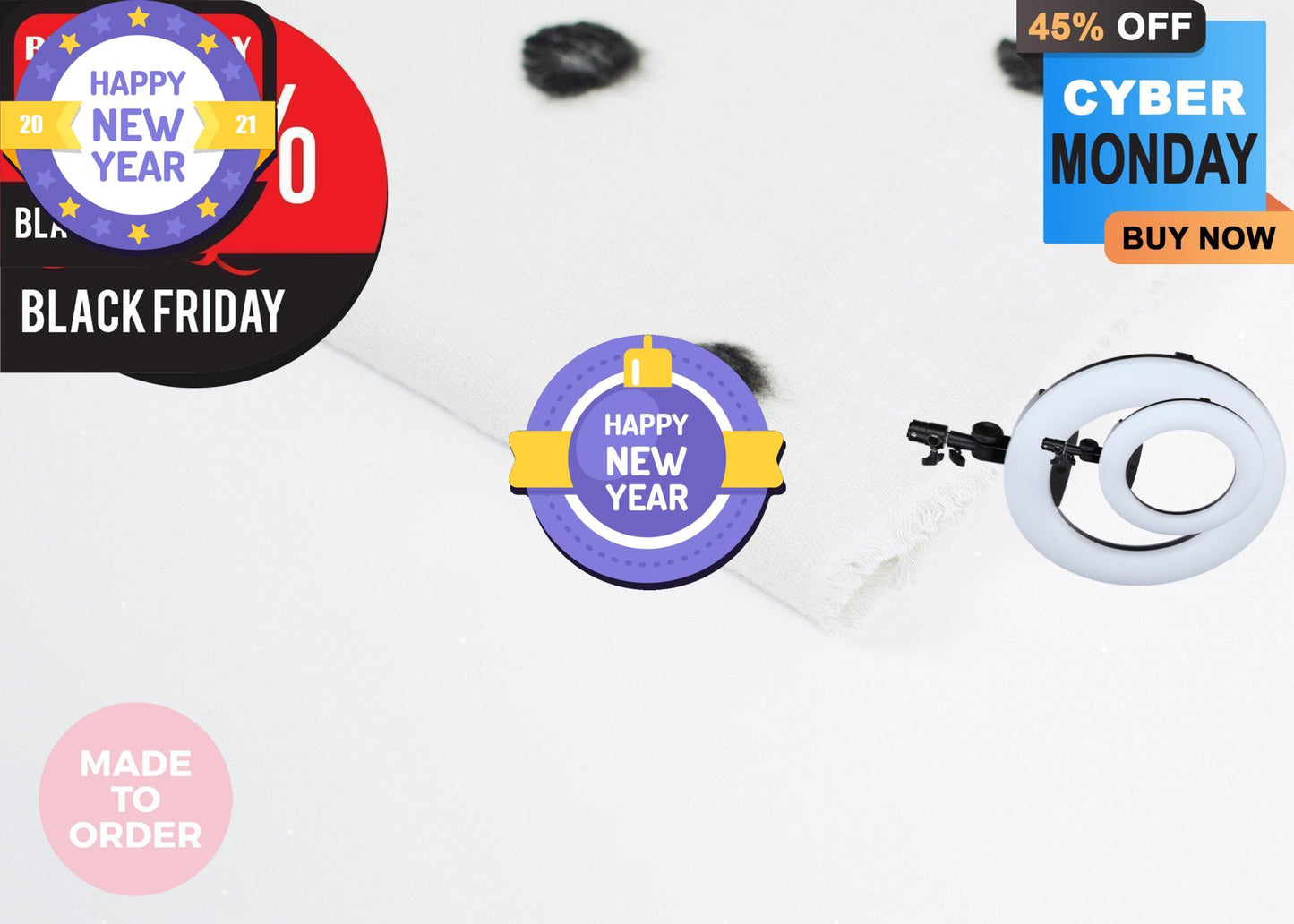 Cashmere Dot Shawl in Black/White