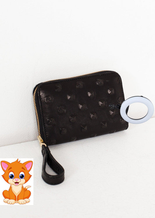 Elodie Leather Wallet in Black