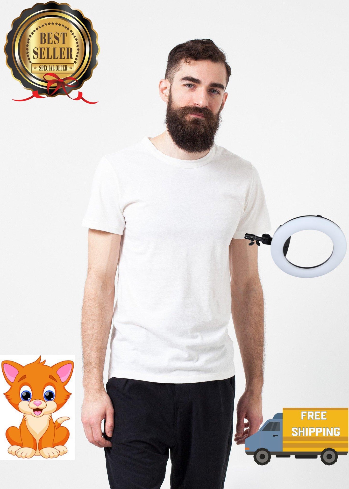 Comfort Tee in White Wool Blend