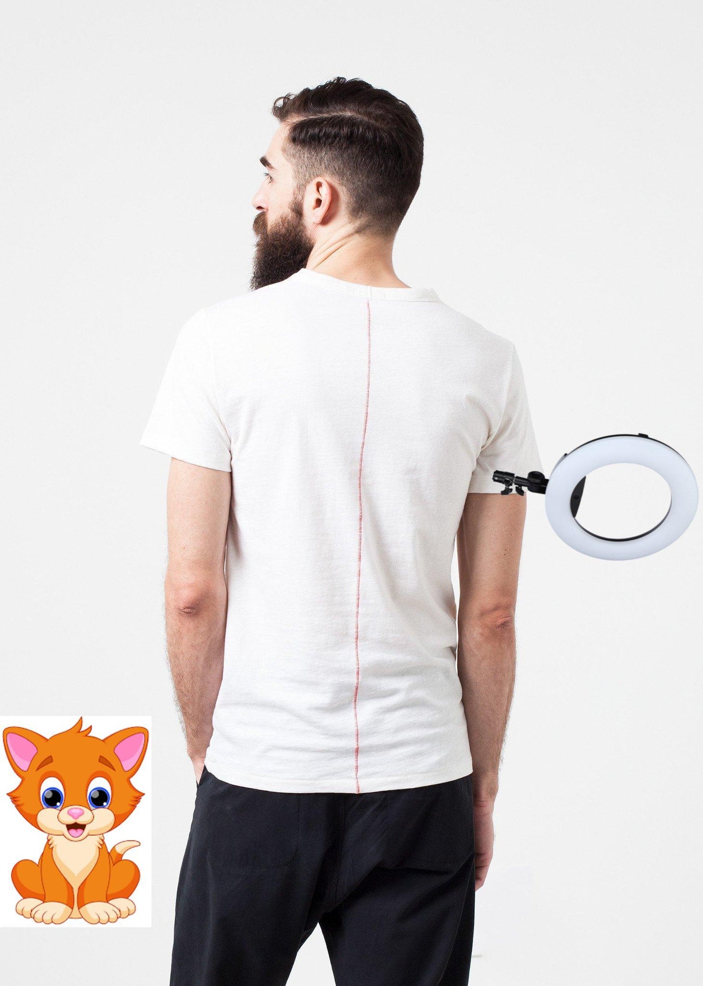 Comfort Tee in White Wool Blend