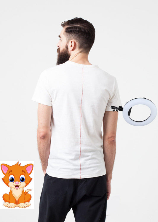 Comfort Tee in White Wool Blend