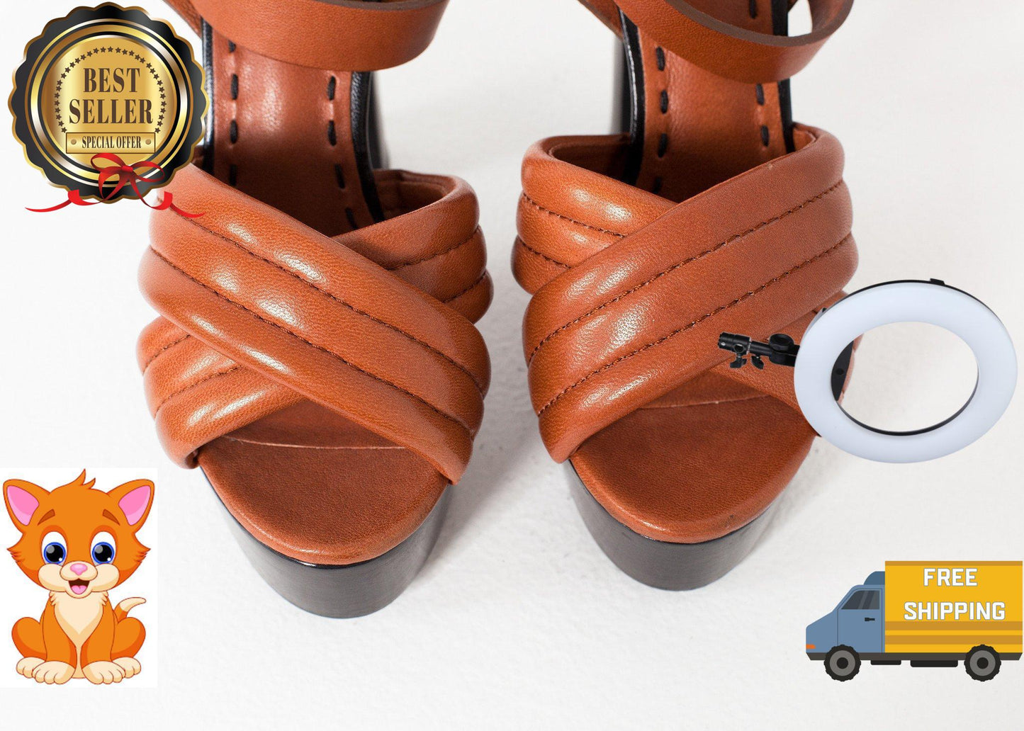 Farlill Heel in Brown