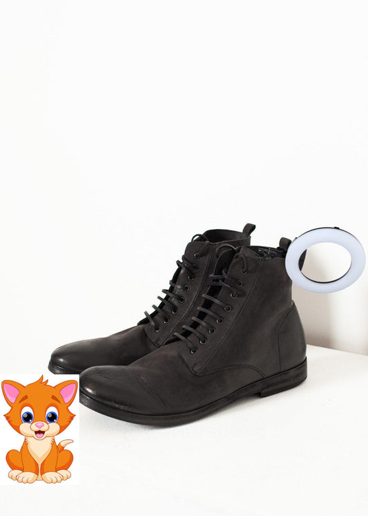 Combat Ankle Boot in Black