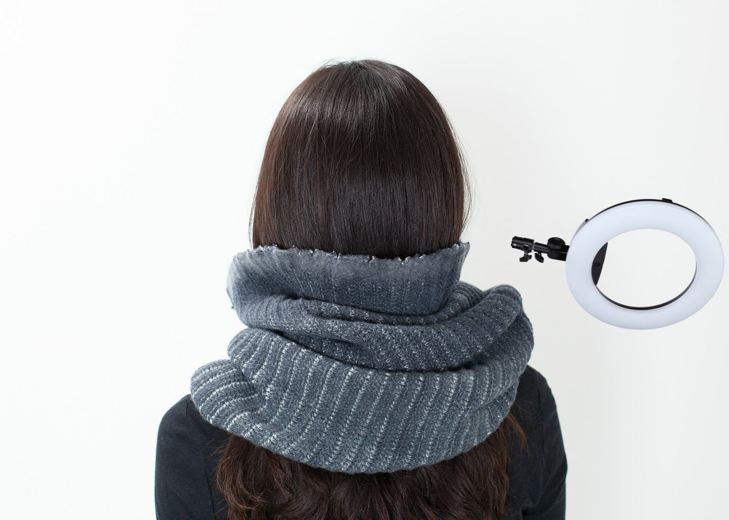 Knit Neck Warmer in Grey