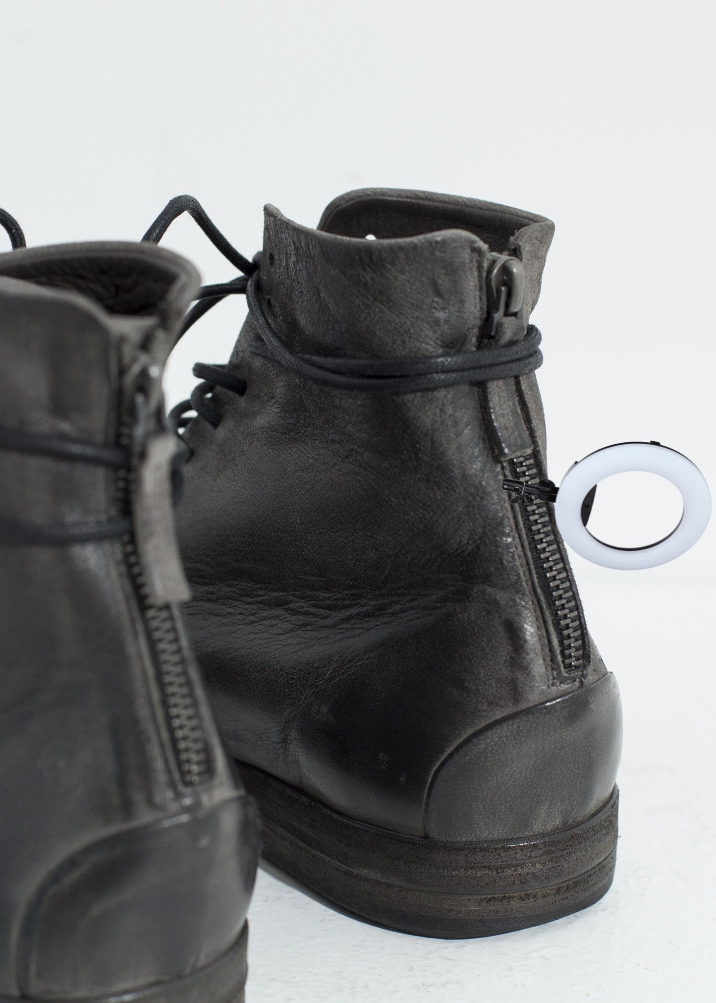 Listello Lace-Up Boot in Slate Grey