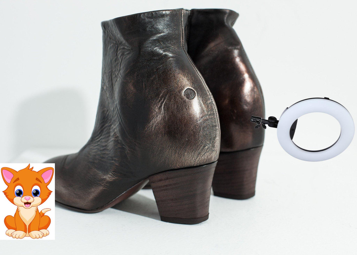 Scavata Ankle Boot in Bronze