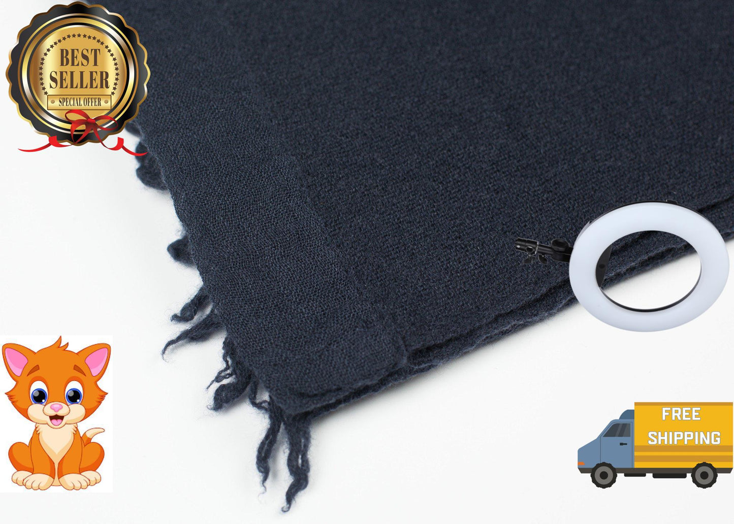 Giant Throw Scarf in Slate