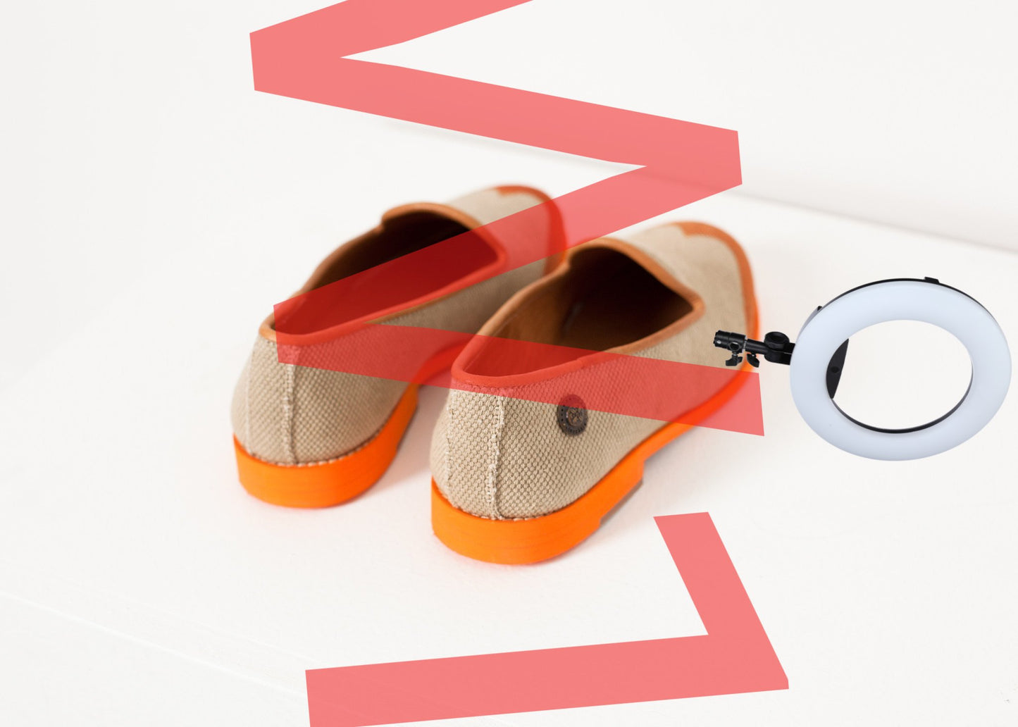 Wingtip Loafer in Orange