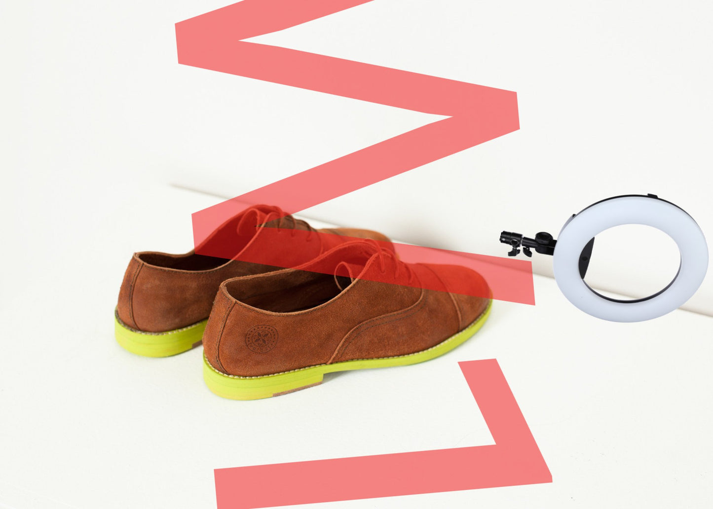 Suede Oxford in Natural/Lime