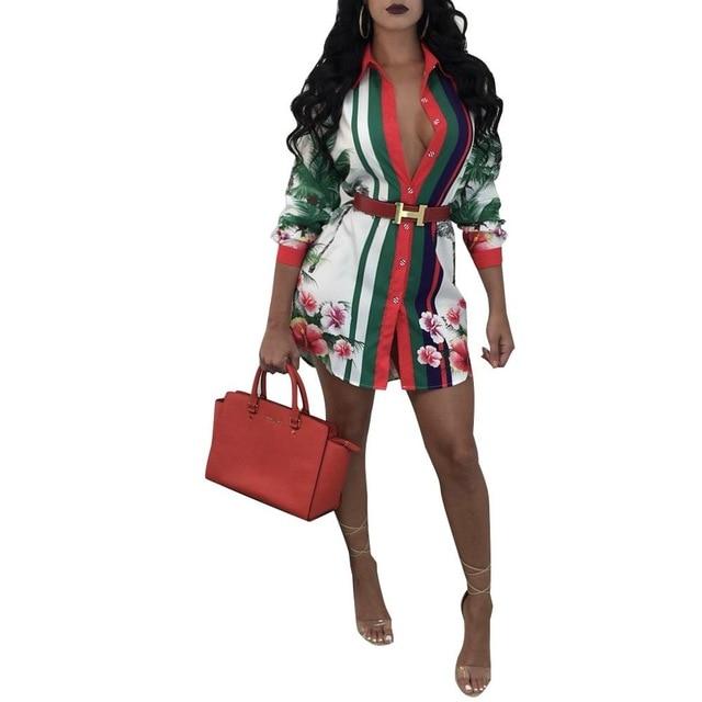 2018 hot Autumn Long Shirt Flower Print Blouse Plus size beach Blouses Women casual ruffles sleeve women shirts blouses s-3xl