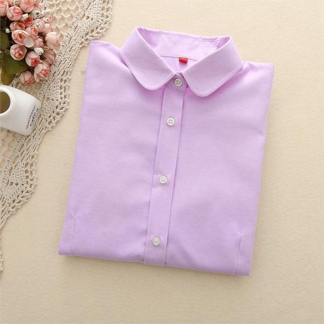 EYM Brand 2020 New Women Blouse Shirts Oxford Cotton Long Sleeve Ladies White Casual Shirt Plus Size Blouses Female Clothes Tops