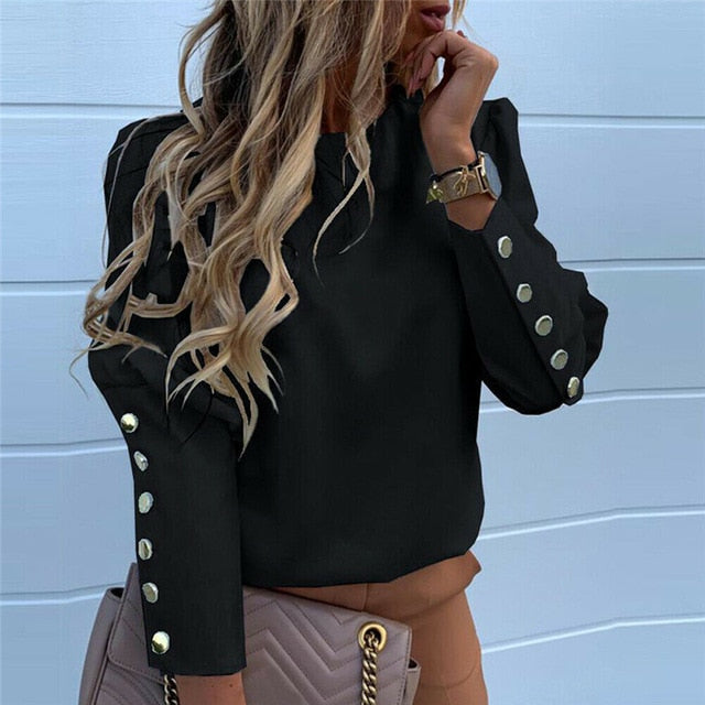 Pineapple Print Shirt Women Loose Slim Casual OL Blouse Ladies Long Sleeve Cropped Tops O-Neck Fashion Work Shirts