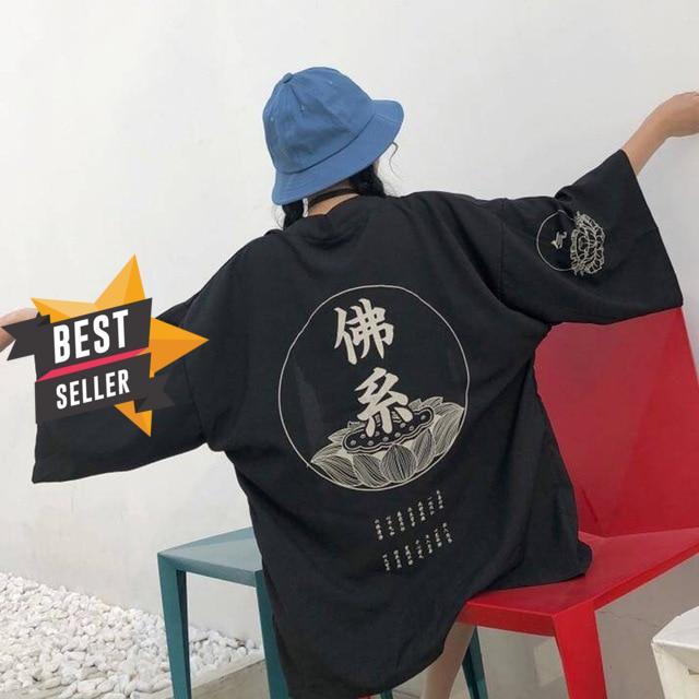 2019 Vintage Summer Printed Chiffon Sunscreen Harajuku Kimono Cardigan Outerwear Blouse Japanese Style Women Clothing