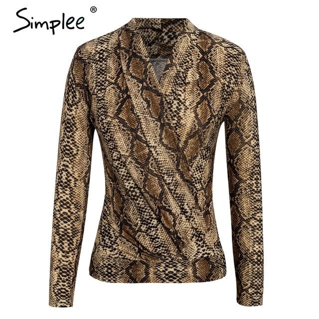 Simplee V neck office ladies blouses shirts Long sleeve autumn winter female white tops Sexy party club slim women blouse 2019