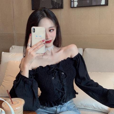 Shirts Women Square Collar Solid Bandage Sexy Korean Style Chic Leisure New Arrival Vintage Streetwear Womens Daily Fashion New
