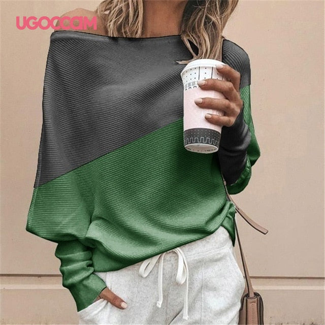 UGOCCAM Sexy Blouse Women Long Sleeve Women Blouses Autumn Loose Women Top Shirts Lady Blouse Shirt Women Shirt Plus Size Blusas