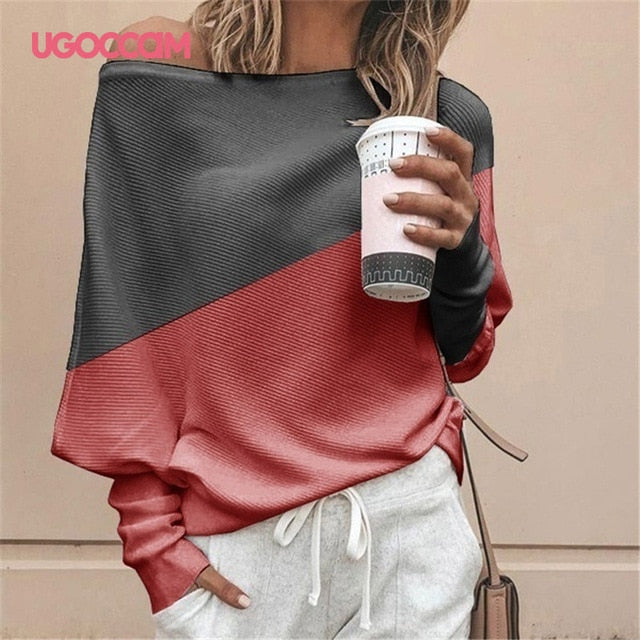 UGOCCAM Sexy Blouse Women Long Sleeve Women Blouses Autumn Loose Women Top Shirts Lady Blouse Shirt Women Shirt Plus Size Blusas