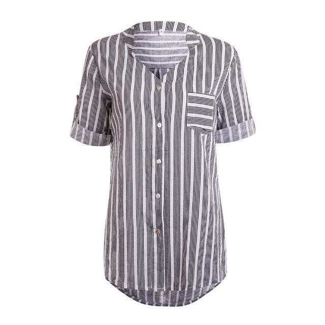 New Fashion Women Star V-Neck Blouse Shirt Long Sleeve Female Sexy Tee Tops Women Cotton Shirt Blusas Feminine Blouses Plus size