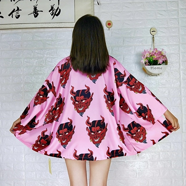 Womens tops and blouses 2020 harajuku kawaii shirt Japanese streetwear outfit kimono cardigan female yukata blouse women  AA001