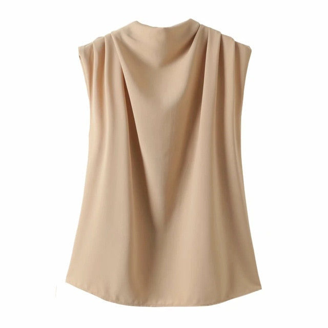 Vintage women elegant stand collar soft shirts 2020 summer fashion ladies stylish loose blouses casual female tops girls chic