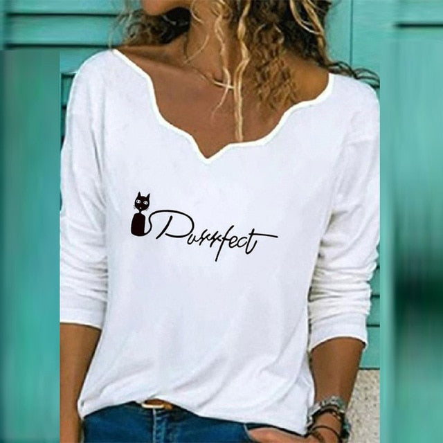Autumn Women Elegant V-Neck Print Blouse Shirt 2020 New Casual Loose Long Sleeve Tops Ladies Plus Size Streetwear Pullover Blusa
