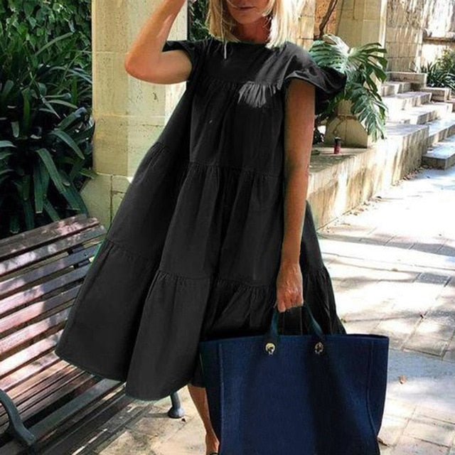 Summer Floral Leopard Print Half Sleeve Top shirt  Women Casual O Neck Loose long Top shirt Retro Elegant Female Vestidos